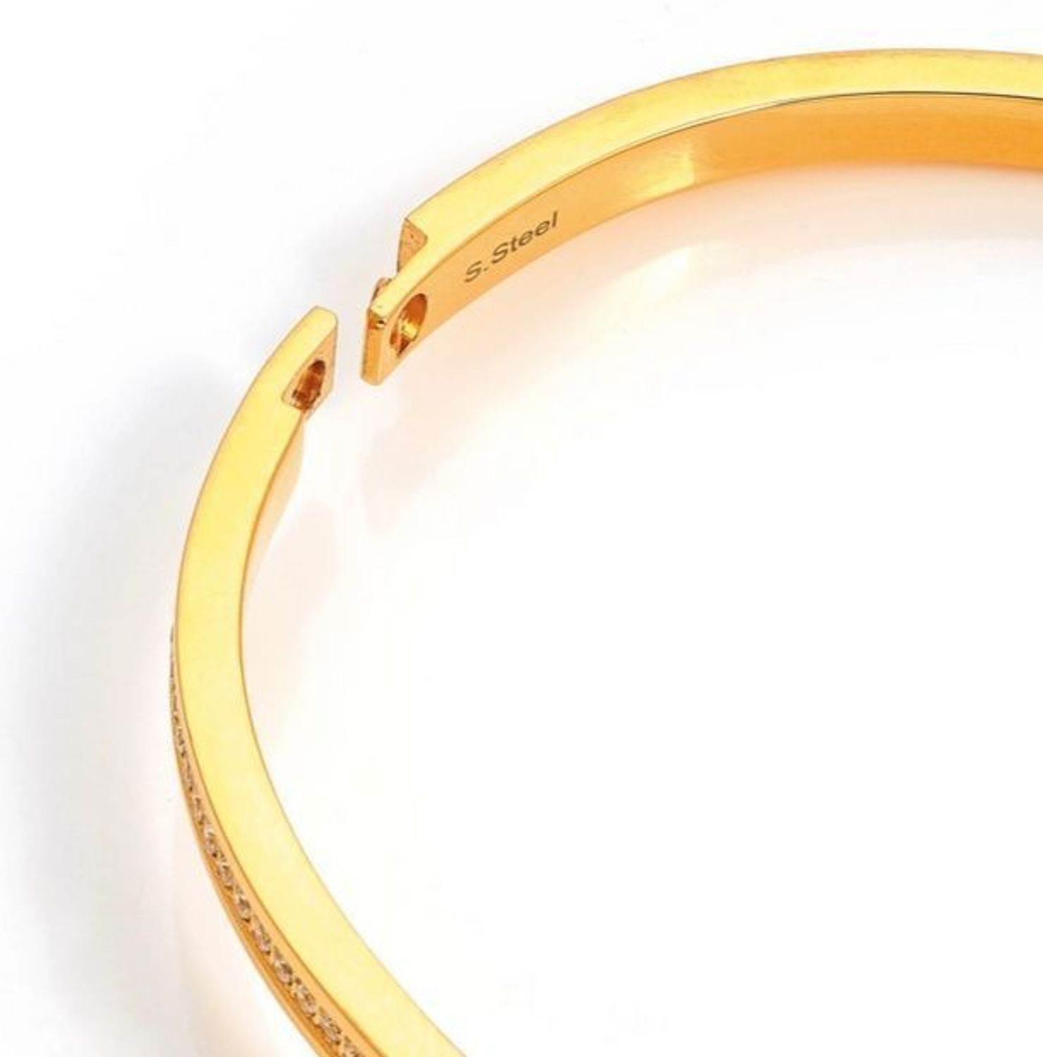 Sztywna bransoletka Nomination Pretty Bangles stalowa z różowym sercem z cyrkonii 029530 021df.jpg